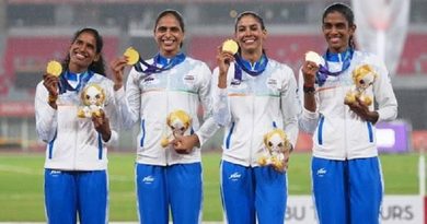 एशियन गेम्स में भारत का शानदार कमाल, महिला 4×400 मीटर रिले में गोल्ड जीतकर रचा इतिहास एशियन गेम्स में भारत का शानदार कमाल, महिला 4×400 मीटर रिले में गोल्ड जीतकर रचा इतिहास